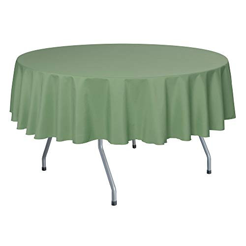 Ultimate Textile 72-Inch Round Polyester Linen Tablecloth Sage Green