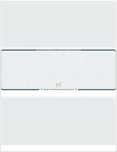 250 Blank Computer Laser Checks - Check in Middle - - Linen Gray