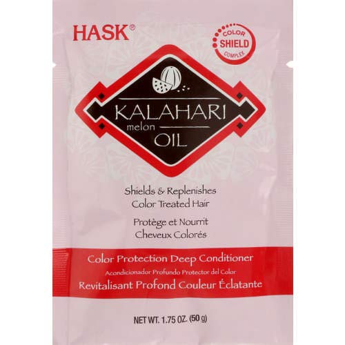 HASK Kalahari Oil Color Protection Deep Conditioner 50g -with Color Shield Complex A UV Absorber to Protect Colored Hair from Damage  and  Fading