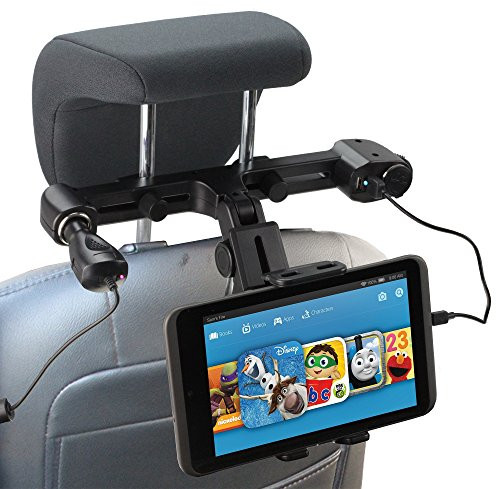 Navitech USB Port 4.2A headrest Mount with Integrated car Charger Compatible with The Alldaymall A10X Quad Core 10 inch Tablet