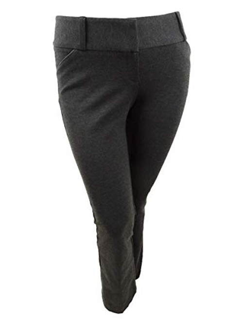 Alfani Womens Straight-Leg Slit Pocket Trouser Pants Gray 16 Alfani Womens Straight-Leg Slit Pocket Trouser Pants Gray 16