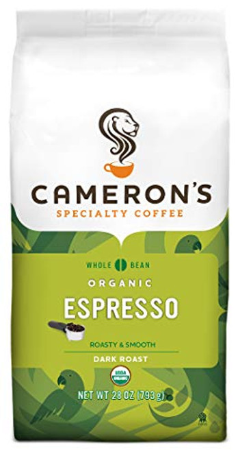 Cameron's Coffee Roasted Whole Bean Coffee- Organic Espresso- 28 Ounce -Pack of 1- Cameron's Coffee Roasted Whole Bean Coffee- Organic Espresso- 28 Ounce -Pack of 1-