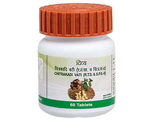 Patanjali Divya Chitrakadi Vati 60 Tablets for Gas -Pack of 2-