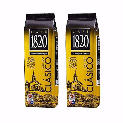 Cafe 1820 Ground ? Costa Rican Gourmet Coffee ? 17.5oz (Pack of 2)