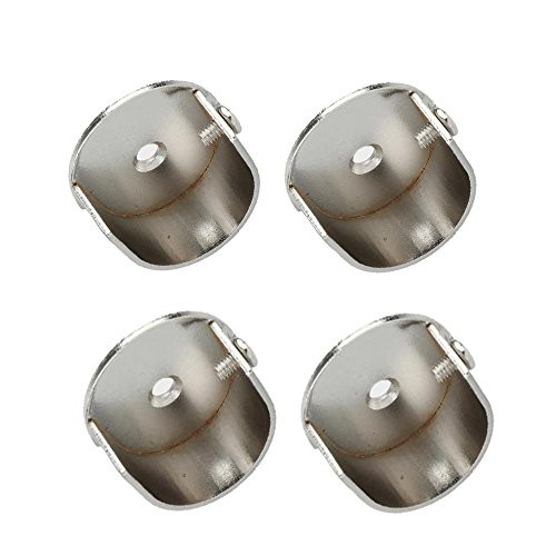 joyMerit Pack of 4 Curtain Pole Recess Wall Bracket Satin Antique Brass Black Metal