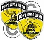 Vinyl Overlays 720 2-2.5" x 3" Gadsden Shield Flag Set Badge Decal Sticker Car Bumper Window Don't Don't Tread on me