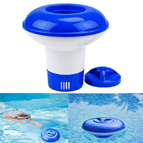 HelloCreate Floating Dispenser- Chlorine Bromine Tablets Floating Dispenser Floater SPA Hot Tub Swimming Pool