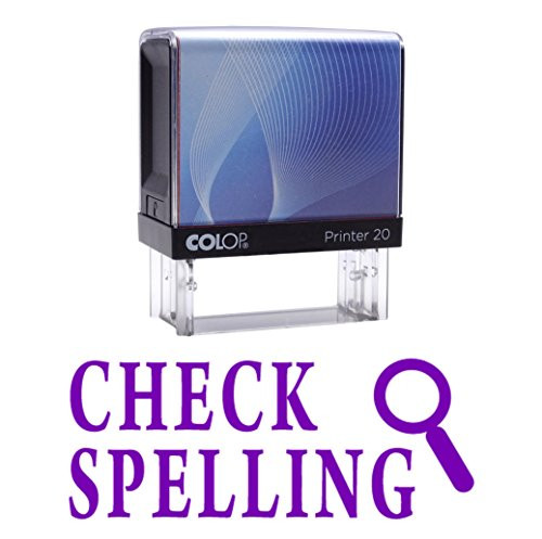 Check Spelling Self Inking Rubber Stamp Custom Colop Office Stationary P20 Mini Stamper