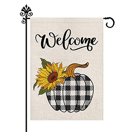 Welcome Fall Plaid Pumpkin Garden Flag Sunflower Check Buffalo Flags Burlap Vertical Double Sided Outdoor Decorations Yard Decor 12.5 x 18 Inch Welcome Fall Plaid Pumpkin Garden Flag Sunflower Check Buffalo Flags Burlap Vertical Double Sided Outdoor Decorations Yard Decor 12.5 x 18 Inch