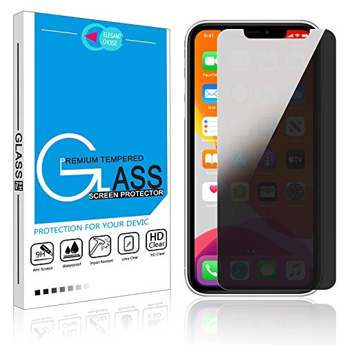 Elegant Choise Designed for iPhone 12 Mini Privacy Screen Protector- Elegant Choise Anti-Spy Tempered Glass Screen Protector Anti-Scratch Anti-Peep Shield Designed for iPhone 12 Mini