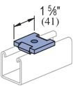 Genuine Unistrut P2863-EG 3/8" Flat Square Channel Washer with Channel Guide for All 1-5/8" Strut Channel