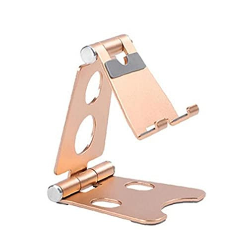 Phone Stand Holder Tablet Stand Bracket Foldable Desk Cell Phone Holder Stand Aluminium Alloy for All Smart Phones Gold-Mobile Phone Holder