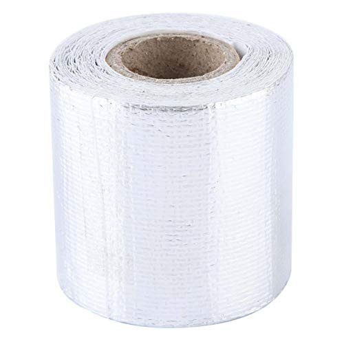 Adhesive Backed Heat Barrier Self-Adhesive Heat Reflective Tape Roll 5m 5cm Aluminum Foil Heat Shield Tape -Silver-