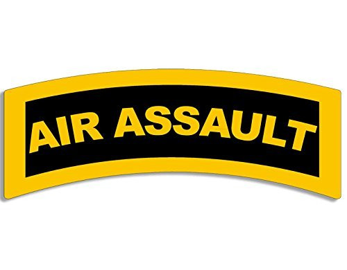 LPF USA Yellow AIR Assault Tab Shaped Sticker -Army Military-