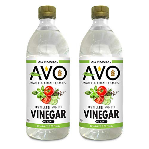 2-PK AVO Pure Natural Distilled White Vinegar  5 percent Acidity For Cooking and Cleaning Purposes -2 bottles- 32oz each-