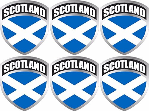 LPF USA 6-2" x 1.7" Scotland Flag Shield Decal Scottish Badge Vinyl Hard Hat Sticker
