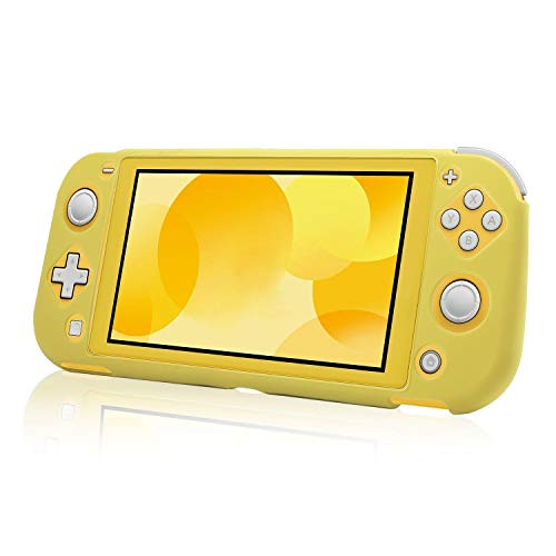 Silicone Case Compatible with Nintendo Switch Lite- Insten Ultra Slim Soft Rubber Gel Skin Shock-Absorption Anti-Scratch Full Body Grip Cover Compatible with Nintendo Switch Lite 2019 Console- Yellow