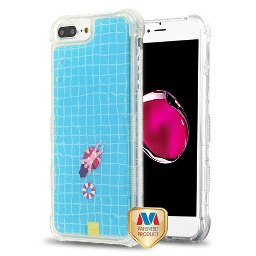 for iPhone 8 Plus 7 Plus Swimming Pool/Blue Oil TUFF AquaLava Hybrid Case Cover