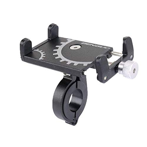 FUHUY 3.5-6.5 Inch Adjustable Mobile Bicycle Phone Holder Universal Mountain Road Bike Phone Mount Aluminum Alloy Motorcycle GPS Cycling Bracket Smartphone Clamp