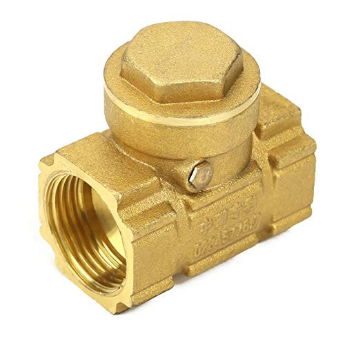 Check Valve-DN20 Brass One-way Automatic Swing Check Valve for Water Oil Acidic Media