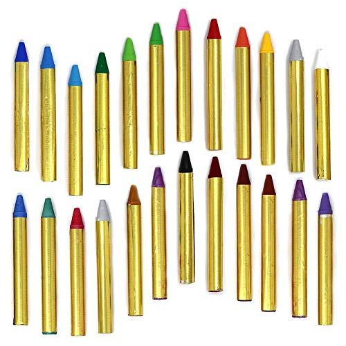 Liadance Face Paint Crayon Kits-24 Colors Body Crayons for Kids- Washable Non-irritating Painting Sticks Set- Face and Body Paint Crayons Halloween- Christmas- Makeup Marker- Birthday Party