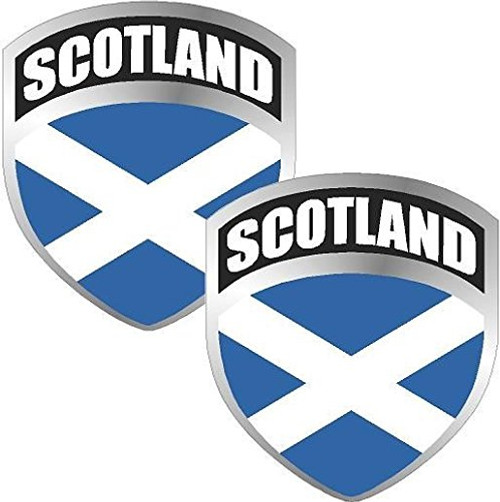 2-3" Scotland Flag Shield Decal Set Badge Scottish Vinyl Window Sticker Car Bumper Window 2-3" Scotland Flag Shield Decal Set Badge Scottish Vinyl Window Sticker Car Bumper Window