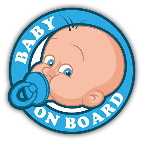 JJH Inc Baby On Board Sign Vinyl Decal Sticker Waterproof Car Decal Bumper Sticker 5"