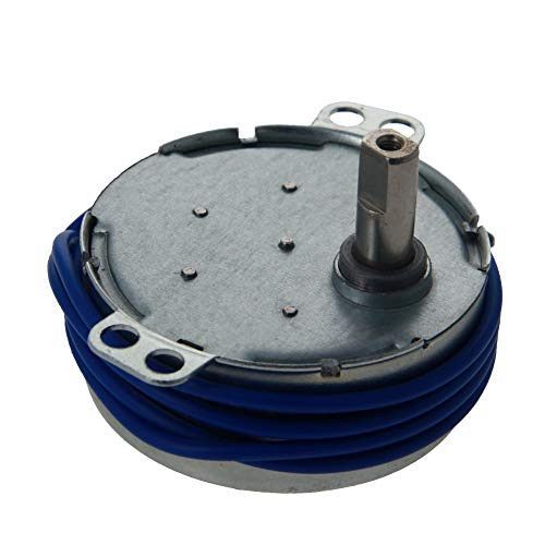 Fielect 1Pcs Synchronous Motor AC 110V 5-6RPM Turntable Motor CCW Direction 4W TYC-50 Double Flat Tapping Shaft