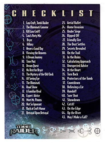 Checklist - Lara Croft Tomb Raider -Trading Card-  90 - Inkworks 2001 Mint
