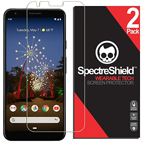 `-2-Pack- Spectre Shield Screen Protector for Google Pixel 3a XL Case Friendly Google Pixel 3a XL Screen Protector Accessory TPU Clear Film