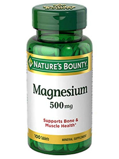Nature's Bounty Magnesium Oxide 500mg- 100 Tablets