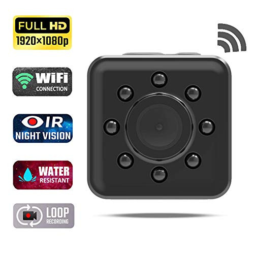 Mini WiFi Hidden Camera Wireless Spy Camere,Waterproof 1080P HD Small Nanny Cam Home Security Cameras with Night Vision for Indoor Outdoor