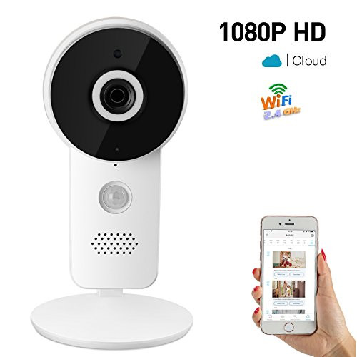 Wireless WiFi Camera 1080P Home Security Network Webcam HD 2 Way Audio Indoor Surveillance Baby Monitor Nanny Puppy Cam Video Recorder Night Vision Motion Sensor Alarm Cloud APP Remote Control