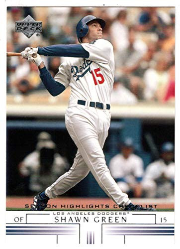 Shawn Green - Los Angeles Dodgers - Team Checklist -Baseball Card- 2002 Upper Deck  741 Mint