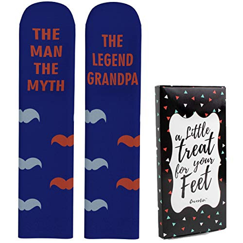 Cavertin Men's Funny Fathers Day Grandpa Dad Socks with Gift Box