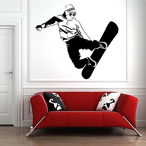 Snowboard Boy Wall Decal Extreme Sport Vinly Home Decor Kids Room Bedroom Decoration Decals Removable Murals Wall Sticker 48x42cm Snowboard Boy Wall Decal Extreme Sport Vinly Home Decor Kids Room Bedroom Decoration Decals Removable Murals Wall Sticker 48x42cm