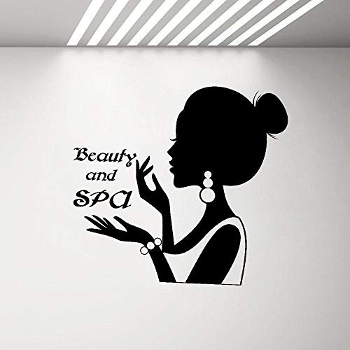 Beauty and SPA Logo Signboard Wall Stickers Girls Woman Silhouette Vinyl Stickers for Hair Beauty Salon Home Decoration 45x42 cm Beauty and SPA Logo Signboard Wall Stickers Girls Woman Silhouette Vinyl Stickers for Hair Beauty Salon Home Decoration 45x42 cm