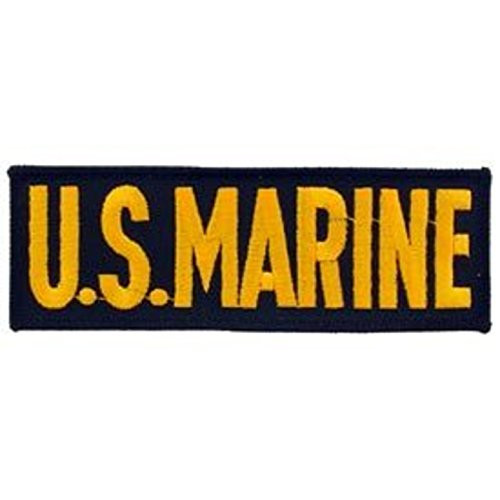 EagleEmblems PM0238 Patch-USMC-Tab -Gld/Blk- -5.25''-