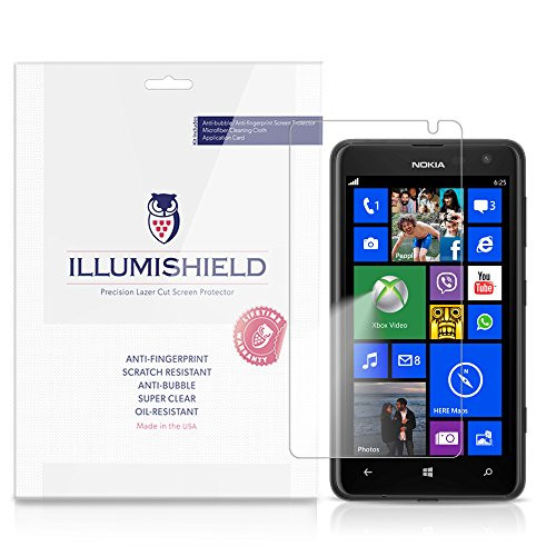 iLLumiShield Screen Protector Compatible with Nokia Lumia 625 -3-Pack- Clear HD Shield Anti-Bubble and Anti-Fingerprint PET Film iLLumiShield Screen Protector Compatible with Nokia Lumia 625 -3-Pack- Clear HD Shield Anti-Bubble and Anti-Fingerprint PET Film