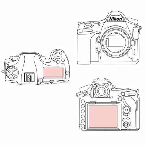 Martin Fields Overlay Plus Screen Protector with Advanced Glass Hard Coating for Nikon D850 - Includes Top LCD Protector