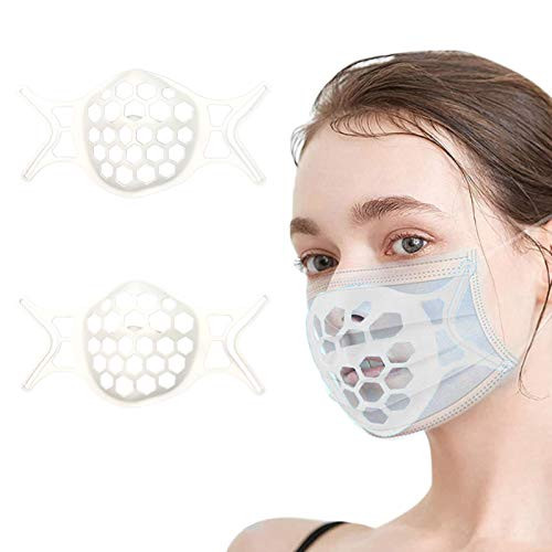 3D Mask Bracket -Silicone Face Mask Bracket-3D Mask Bracket Inner Support Frame for More Breathing Space-Keep Fabric off Mouth-Cool Lipstick Protection Stand-Reusable and Washable