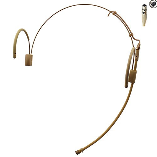 Pro Earhook Headset Headworn Omnidirectional Microphone JK MIC-J 060 Compatible with Shure Wireless Transmitter - Mini XLR TA4F Plug
