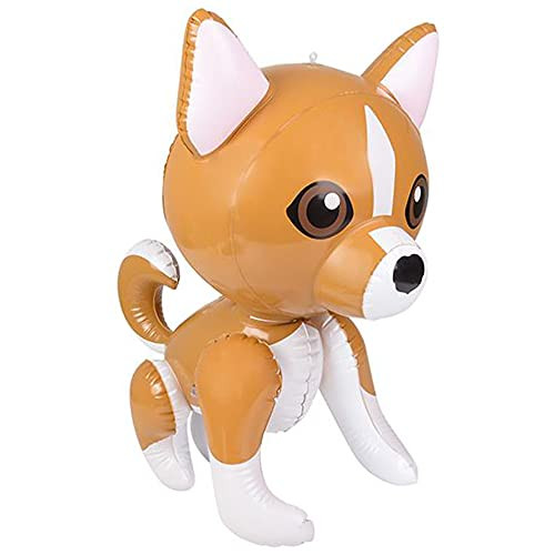 ArtCreativity Chihuahua Inflate- Animal Party Decorations and Supplies- Blow-Up Dog Inflate for Animal Birthday Party Favors- Pool Party Float- and Game Prize for Kids