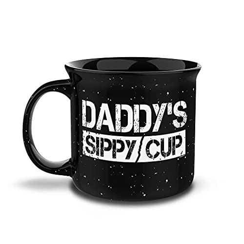 Shop4Ever Daddy's Sippy Cup Novelty Campfire Speckled Ceramic Coffee Mug Tea Cup Gift ~ Father's Day ~ -15 oz.-