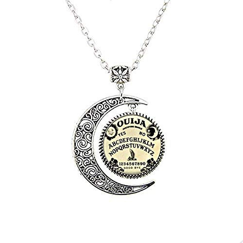 Vintage Ouija Board Photo Moon Necklace Glass Jewelry Fashion Jewelry Gifts