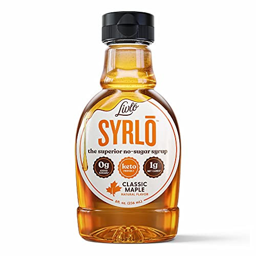 Livlo Sugar Free Keto Maple Syrup -  Low Carb  and  Keto Friendly Pancake Syrup - 1g Net Carbs  and  10 Calories per Serving - Made with Allulose - Sugar Alcohol Free - Syrl? - 8oz