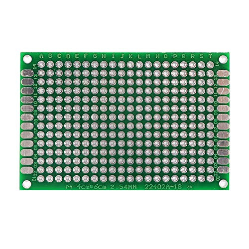 Wangcheng Double Sided Universal Printed Circuit Board PCB Prototype Proto Board for DIY Solder Breadboard 5PCS-4x6cm-