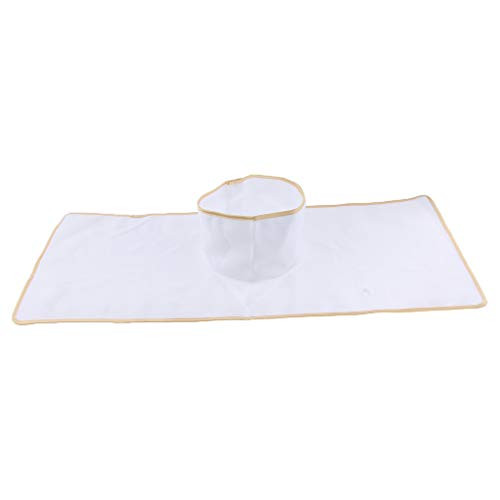 Bonarty Beauty Salon Reusable Massage Bed Table Pad Sheet Cover with Face Hole - White