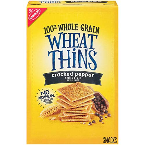 Wheat Thins Crackers- Cracked Pepper  and  Olive Oil Flavor- 1 Box -9 oz.-