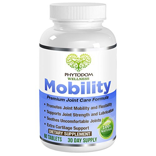 Mobility: Doctor Recommended Premium Joint Care Formula- 1 Anti-Inflammation-Pain  and  Ache Soothing Joint Lubrication Supplement- Glucosamine- Chondroitin Sulfate- MSM- Turmeric- Boswellia- 60 Tablets